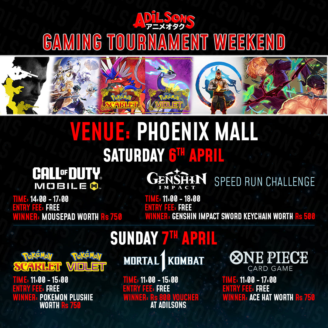 Call of Duty Mobile, Genshin Impact Speedrun, Pokemon Scarlet & Violet, Mortal Kombat, and One Piece TCG are on April 6th to April 7th