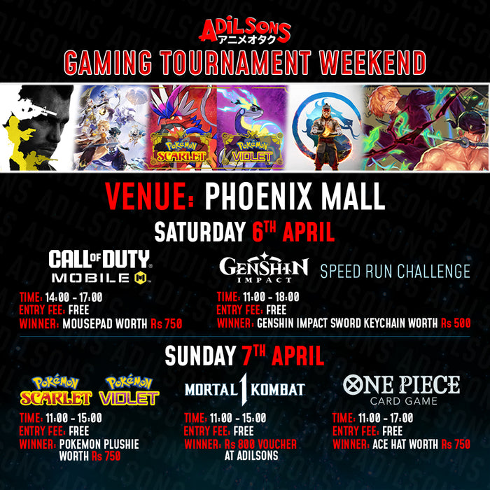 Call of Duty Mobile, Genshin Impact Speedrun, Pokemon Scarlet & Violet, Mortal Kombat, and One Piece TCG are on April 6th to April 7th