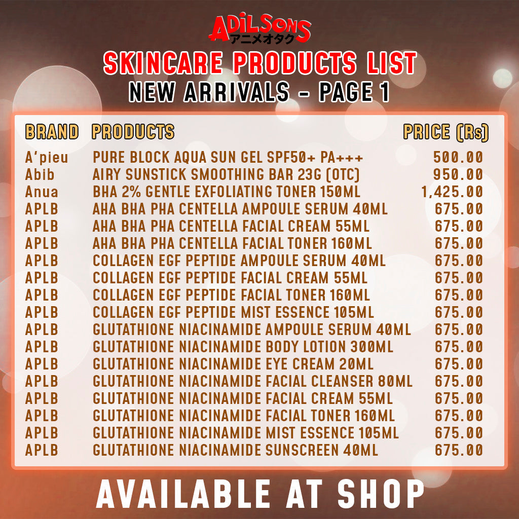 Skincare Products Arrival
