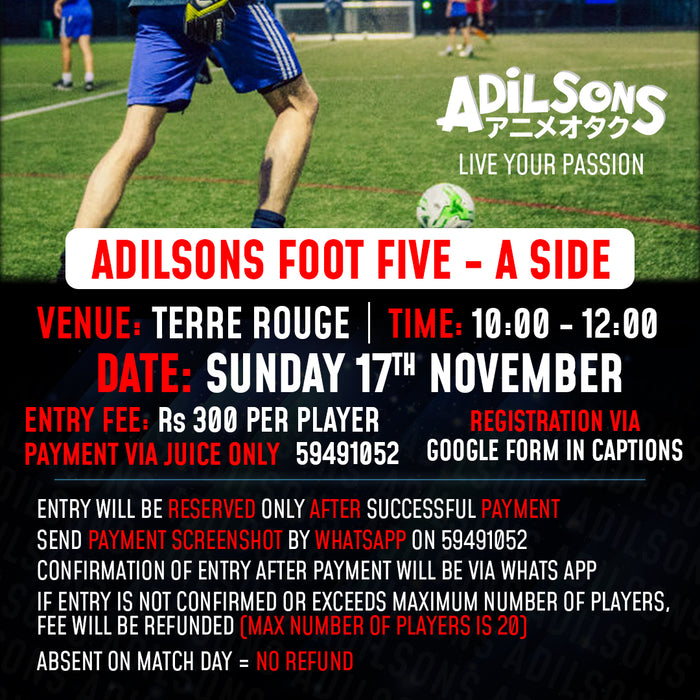 Foot Five A Side Football Match November 2024