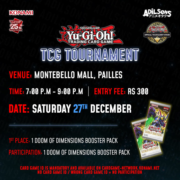 YuGiOh TCG Tournament December 2025