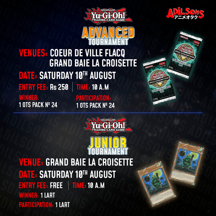 Advanced and Junior YuGiOh Tournaments August 2024