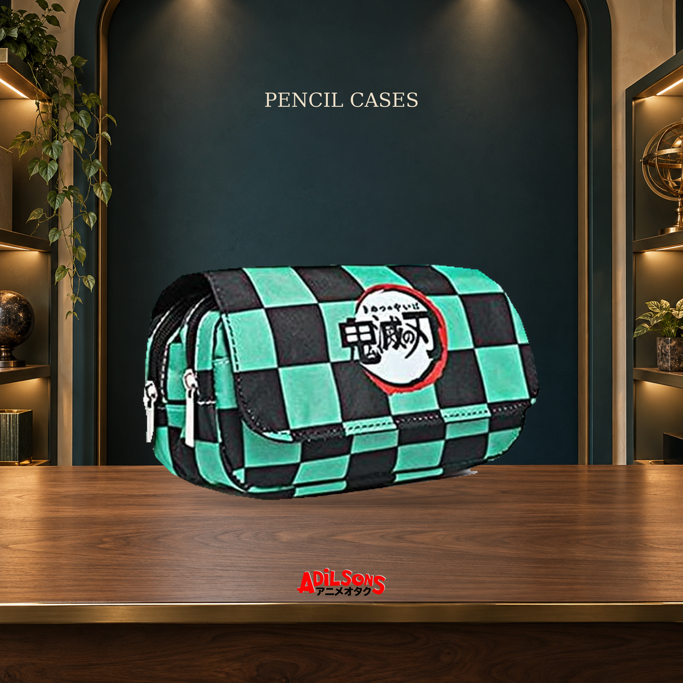 Pencil Cases: Pencil Case in a warm collectible display.