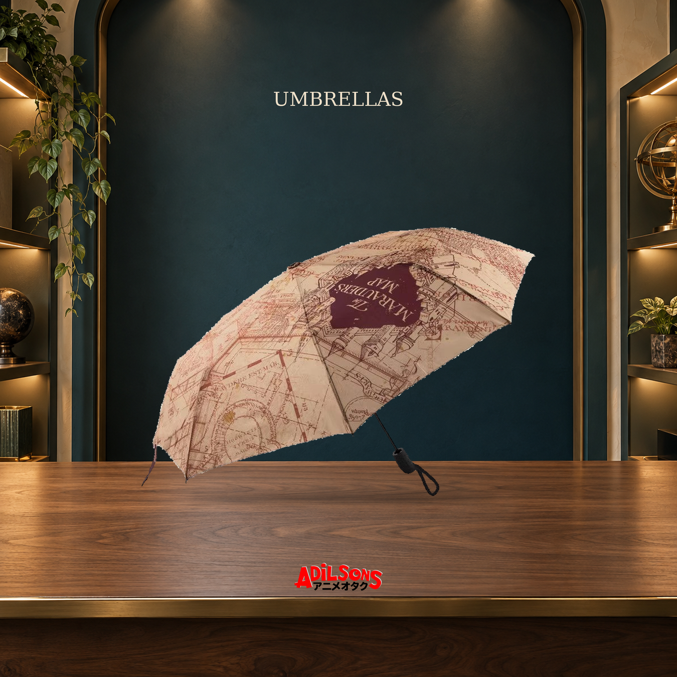 Umbrellas: Umbrella in a warm collectible display.