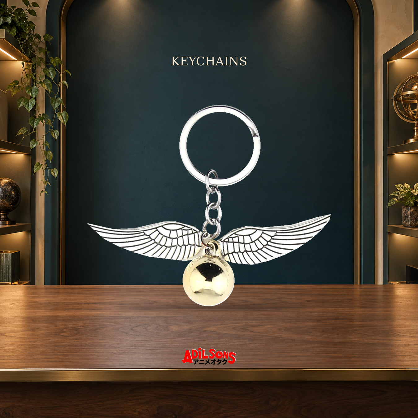 Keychains: Harry Potter - The Snitch Keychain displayed without people.