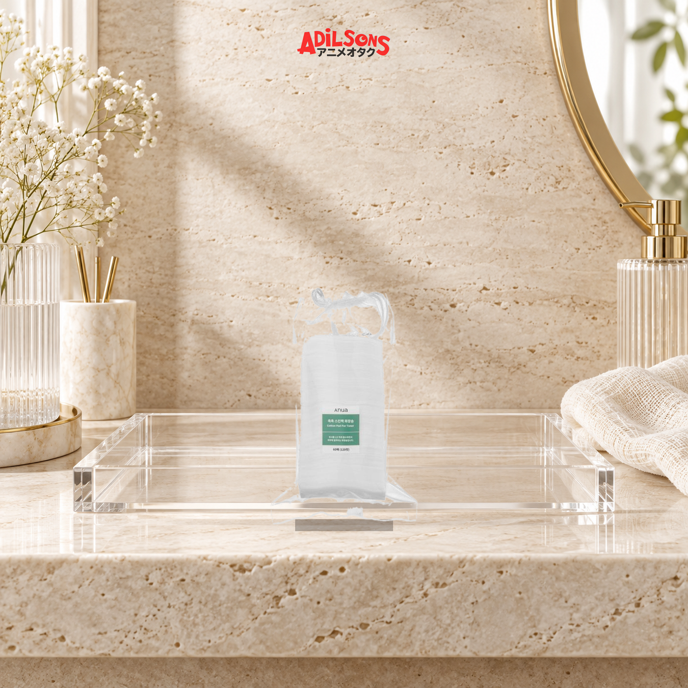 Adilsons Beauty Cotton Pads & Applicators collection display featuring its live product types
