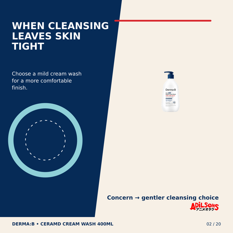 DERMA:B CeraMD Cream Wash 400ml — creative 02
