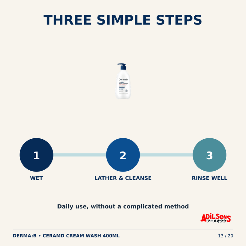 DERMA:B CeraMD Cream Wash 400ml — creative 13