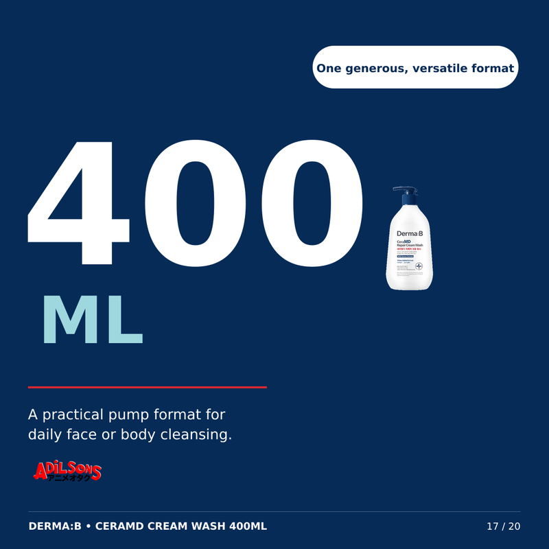 DERMA:B CeraMD Cream Wash 400ml — creative 17