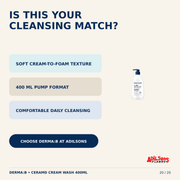 DERMA:B CeraMD Cream Wash 400ml — creative 20