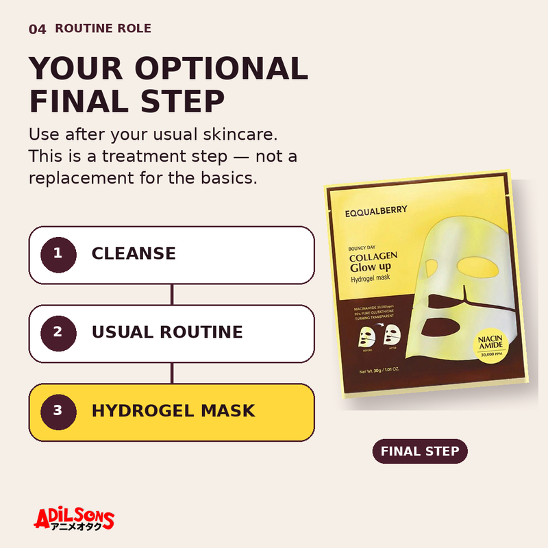 EQQUALBERRY Collagen Glow Up Hydrogel Mask 30g — creative 04