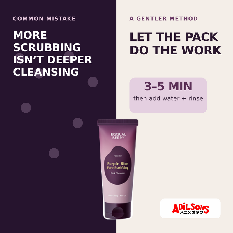 EQQUALBERRY Purple Rice Purifying Pack Cleanser 130g — creative 03