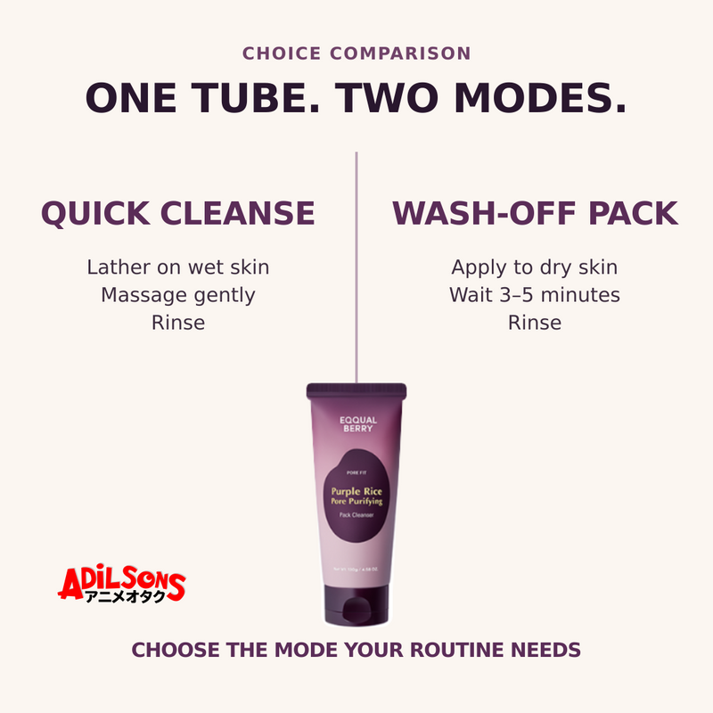EQQUALBERRY Purple Rice Purifying Pack Cleanser 130g — creative 06