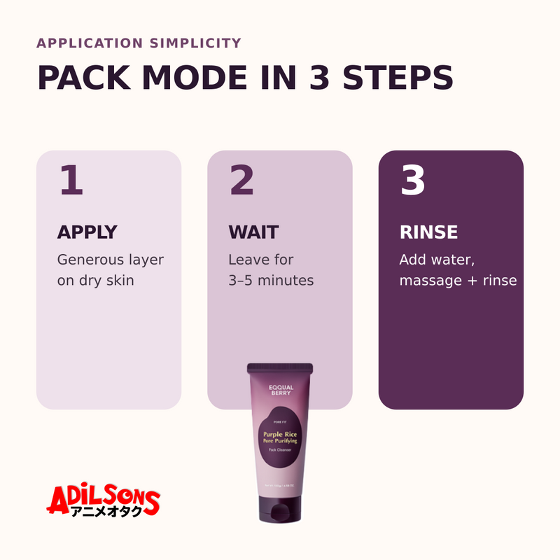 EQQUALBERRY Purple Rice Purifying Pack Cleanser 130g — creative 13