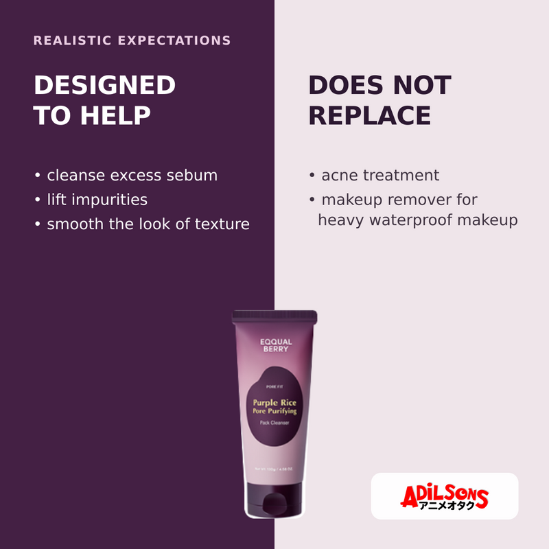 EQQUALBERRY Purple Rice Purifying Pack Cleanser 130g — creative 15