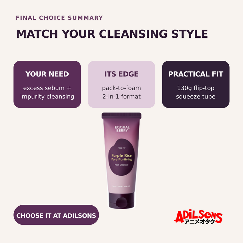 EQQUALBERRY Purple Rice Purifying Pack Cleanser 130g — creative 20