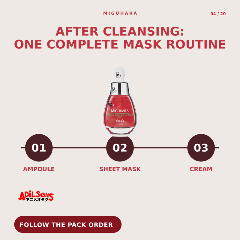 MIGUHARA BIG 3 STEP ANTI-WRINKLE MASK PACK OIRIGIN (1.7ML+2ML+25ML) — creative 04