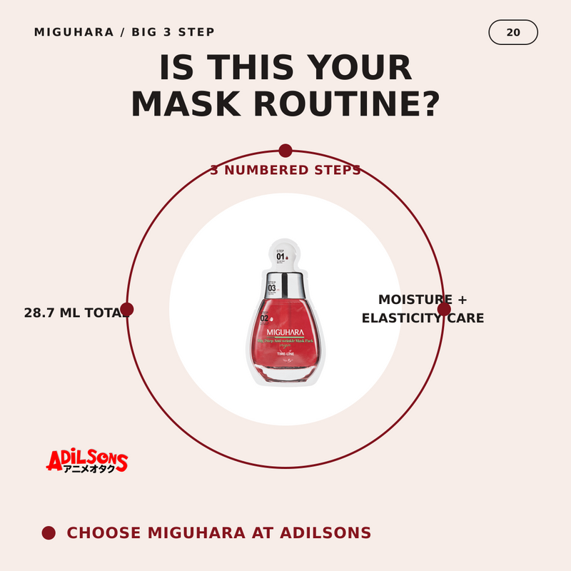 MIGUHARA BIG 3 STEP ANTI-WRINKLE MASK PACK OIRIGIN (1.7ML+2ML+25ML) — creative 20