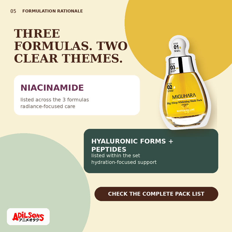 MIGUHARA BIG 3 STEP WHITENING MASK PACK ORIGIN (1.7ML+2ML+25ML) — creative 05