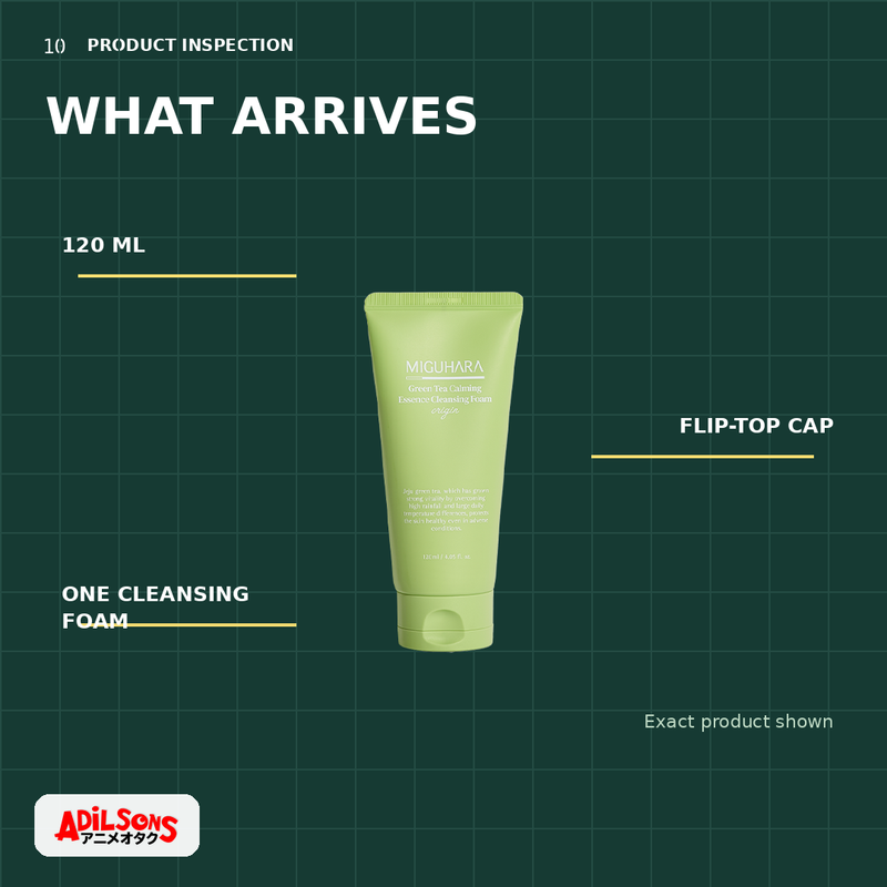MIGUHARA GREEN TEA CALMING ESSENCE CLEANSING FOAM ORIGIN 120ML — creative 10
