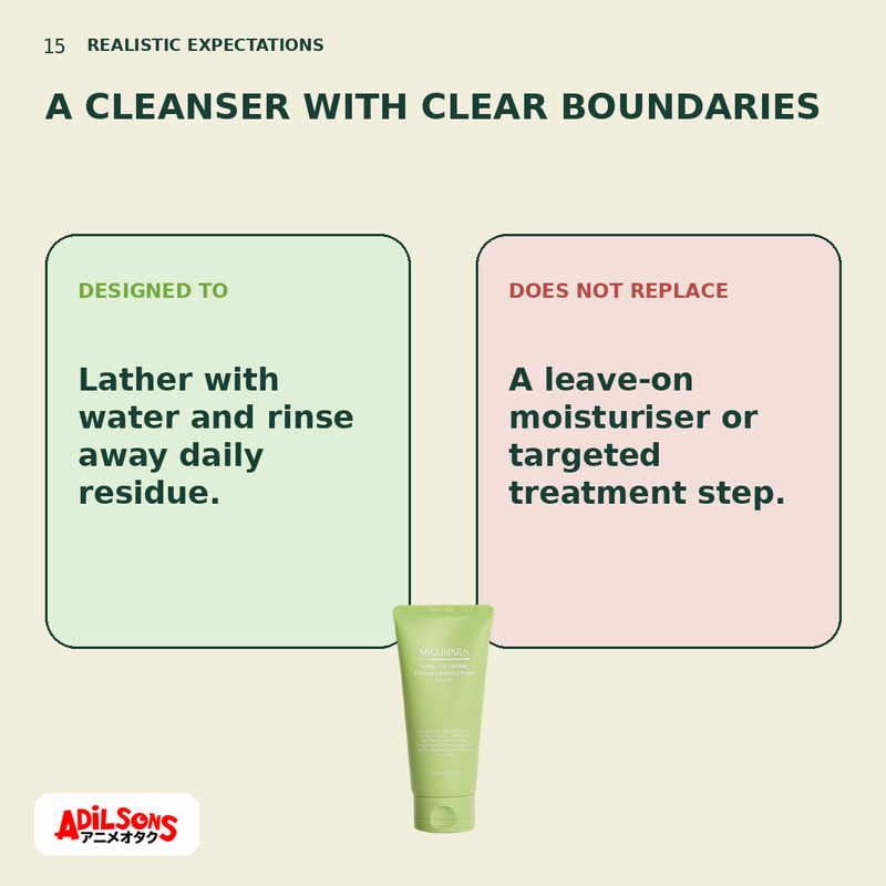 MIGUHARA GREEN TEA CALMING ESSENCE CLEANSING FOAM ORIGIN 120ML — creative 15
