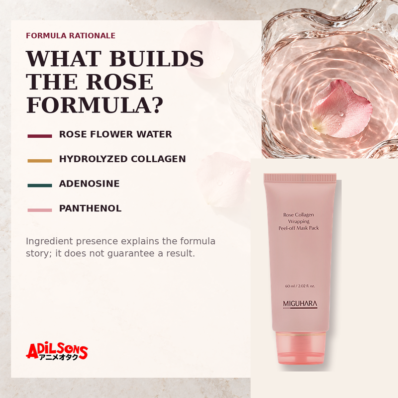 MIGUHARA ROSE COLLAGEN WRAPPING PEEL-OFF MASK PACK 60ML — creative 05
