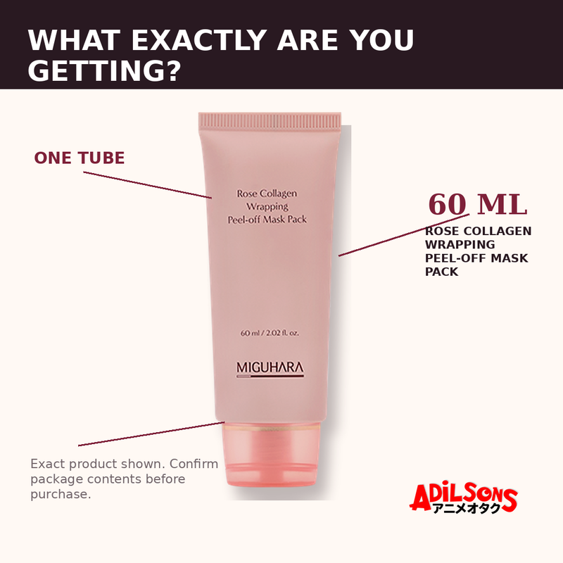 MIGUHARA ROSE COLLAGEN WRAPPING PEEL-OFF MASK PACK 60ML — creative 10