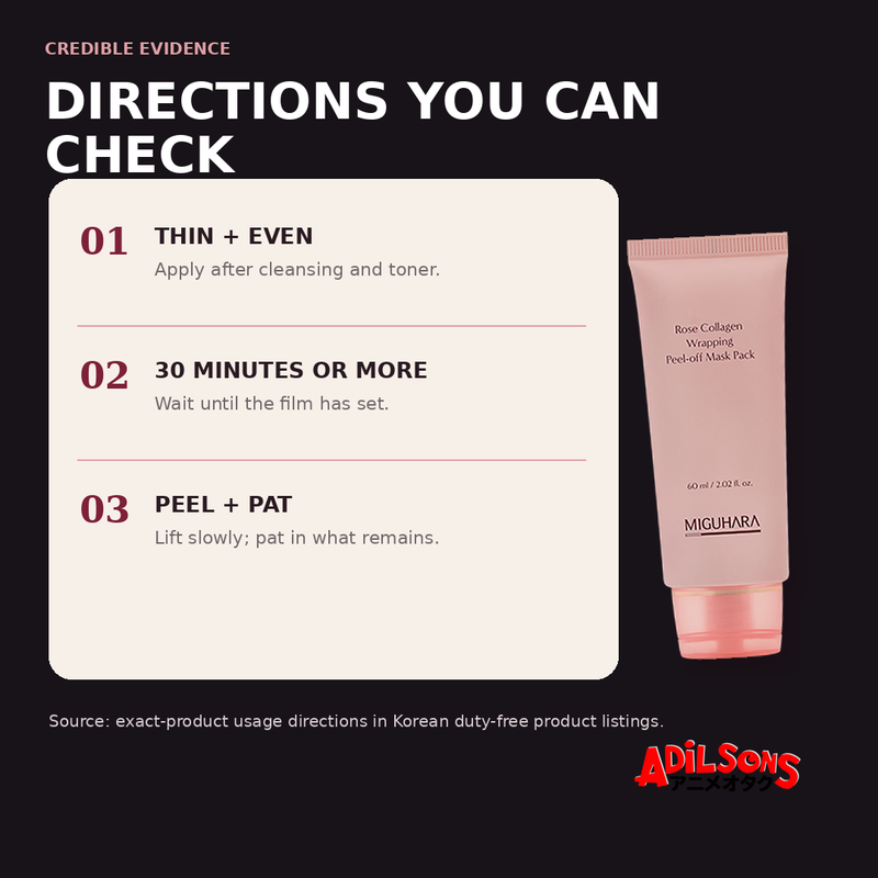 MIGUHARA ROSE COLLAGEN WRAPPING PEEL-OFF MASK PACK 60ML — creative 11