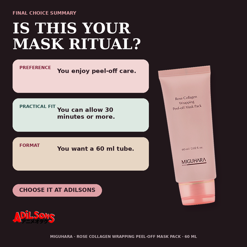 MIGUHARA ROSE COLLAGEN WRAPPING PEEL-OFF MASK PACK 60ML — creative 20