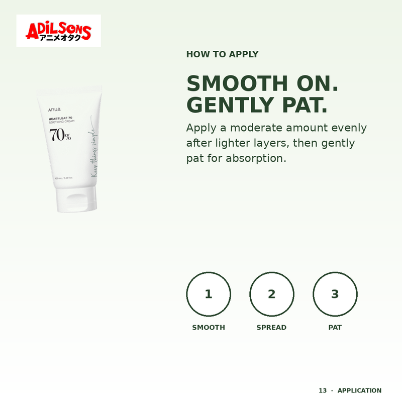 Anua HEARTLEAF 70% SOOTHING CREAM 100ML — creative 13