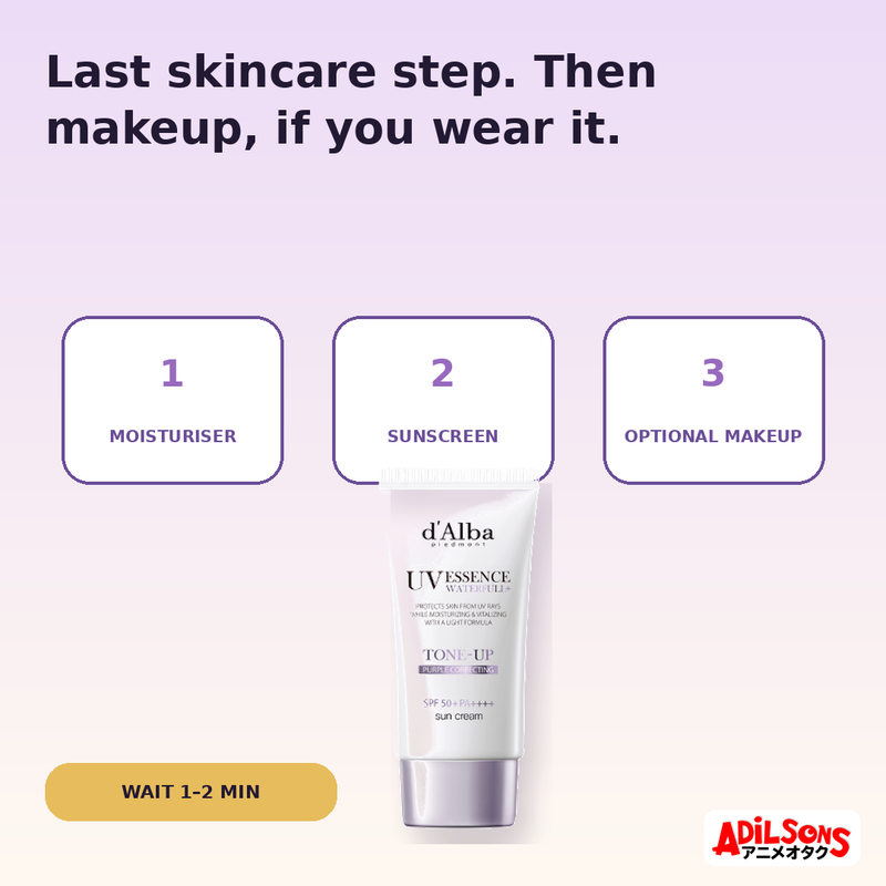 d'Alba WATERFULL TONE-UP SUN CREAM(PURPLE) SPF 50+ PA++++ 50ML — creative 04