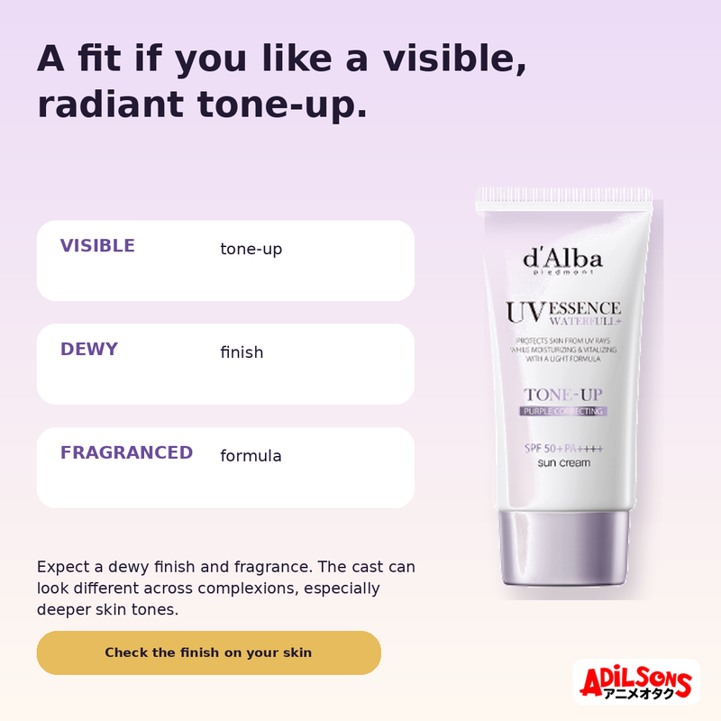 d'Alba WATERFULL TONE-UP SUN CREAM(PURPLE) SPF 50+ PA++++ 50ML — creative 08