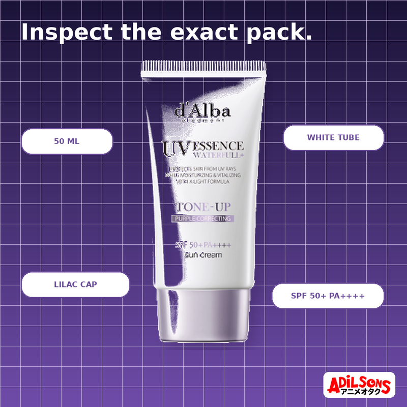 d'Alba WATERFULL TONE-UP SUN CREAM(PURPLE) SPF 50+ PA++++ 50ML — creative 10