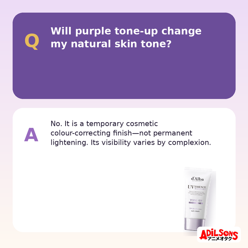 d'Alba WATERFULL TONE-UP SUN CREAM(PURPLE) SPF 50+ PA++++ 50ML — creative 12