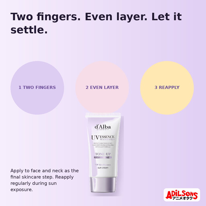 d'Alba WATERFULL TONE-UP SUN CREAM(PURPLE) SPF 50+ PA++++ 50ML — creative 13