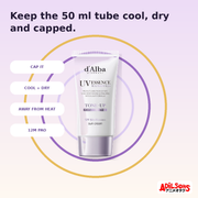 d'Alba WATERFULL TONE-UP SUN CREAM(PURPLE) SPF 50+ PA++++ 50ML — creative 16