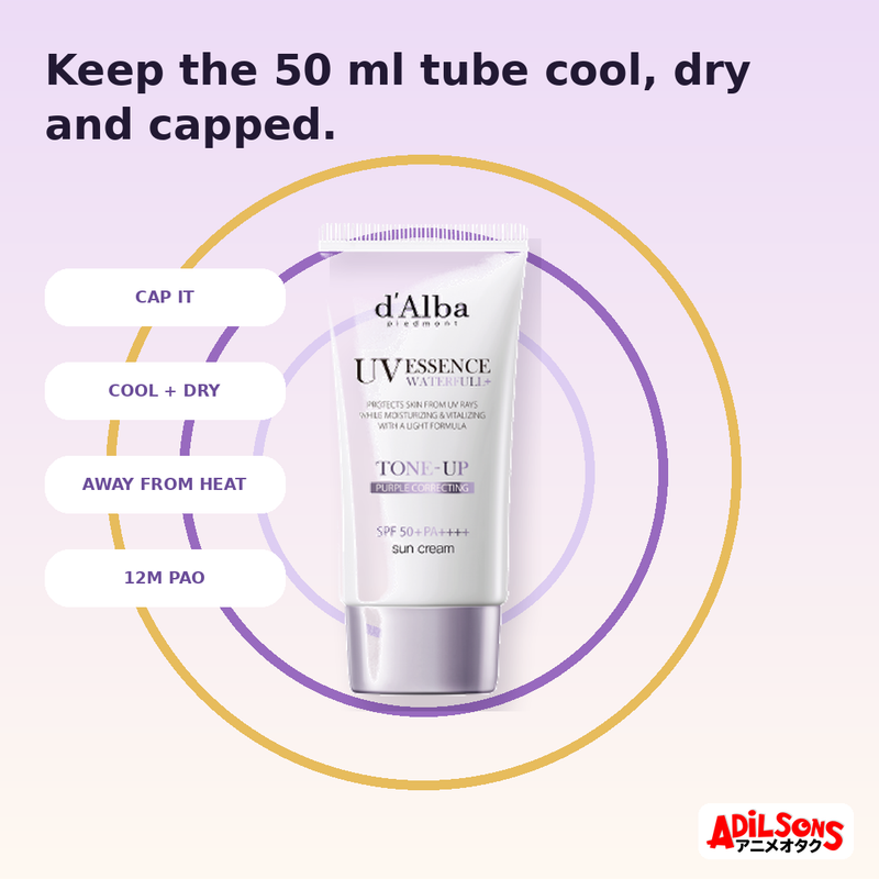 d'Alba WATERFULL TONE-UP SUN CREAM(PURPLE) SPF 50+ PA++++ 50ML — creative 16