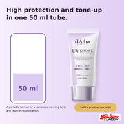 d'Alba WATERFULL TONE-UP SUN CREAM(PURPLE) SPF 50+ PA++++ 50ML — creative 17