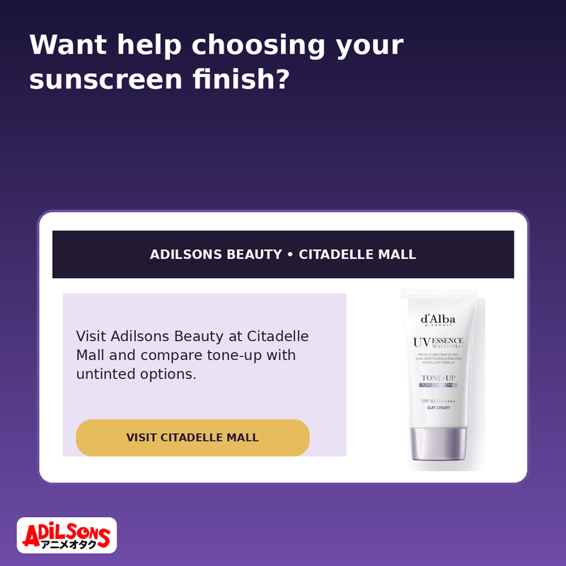 d'Alba WATERFULL TONE-UP SUN CREAM(PURPLE) SPF 50+ PA++++ 50ML — creative 18