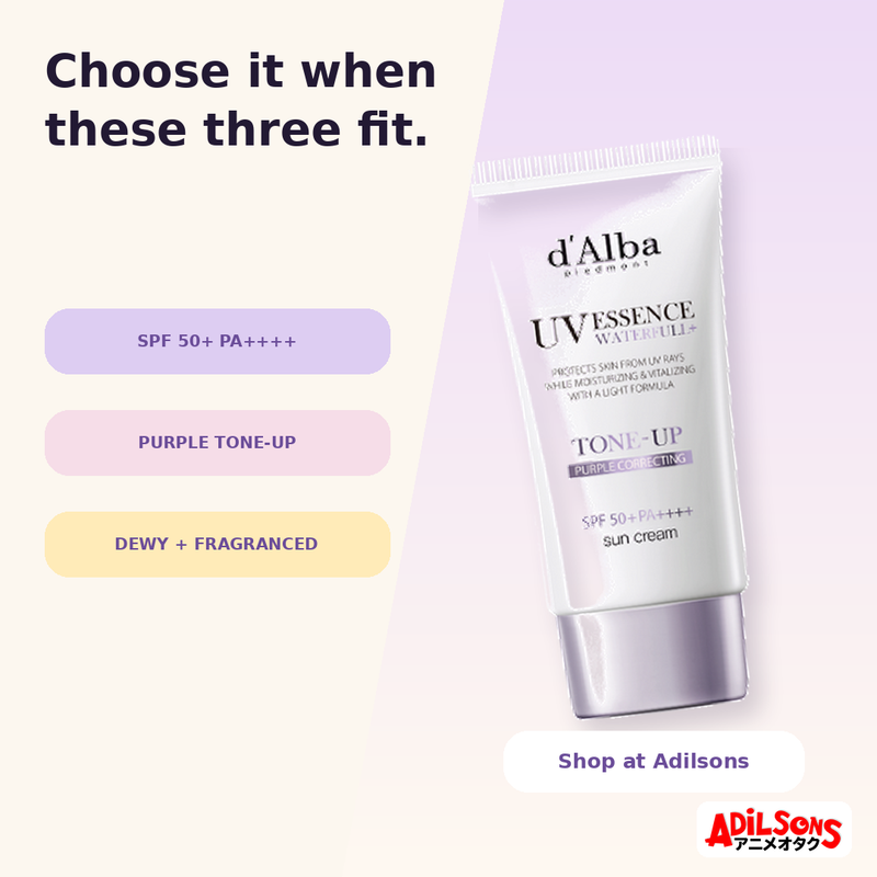 d'Alba WATERFULL TONE-UP SUN CREAM(PURPLE) SPF 50+ PA++++ 50ML — creative 20