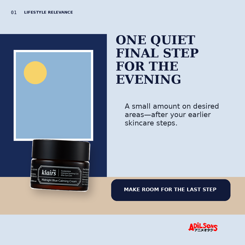 dear, klairs MIDNIGHT BLUE CALMING CREAM 30ML — creative 01