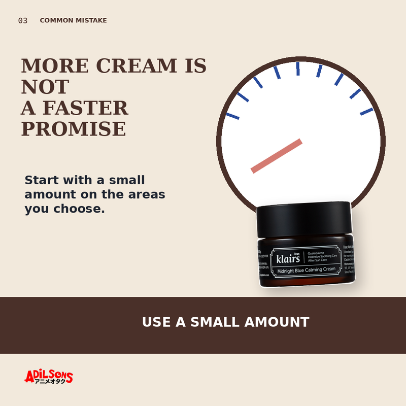 dear, klairs MIDNIGHT BLUE CALMING CREAM 30ML — creative 03