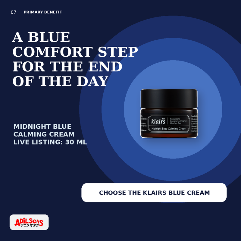 dear, klairs MIDNIGHT BLUE CALMING CREAM 30ML — creative 07