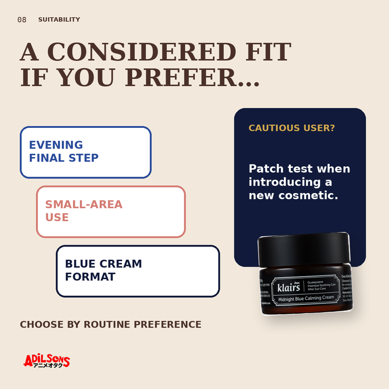 dear, klairs MIDNIGHT BLUE CALMING CREAM 30ML — creative 08