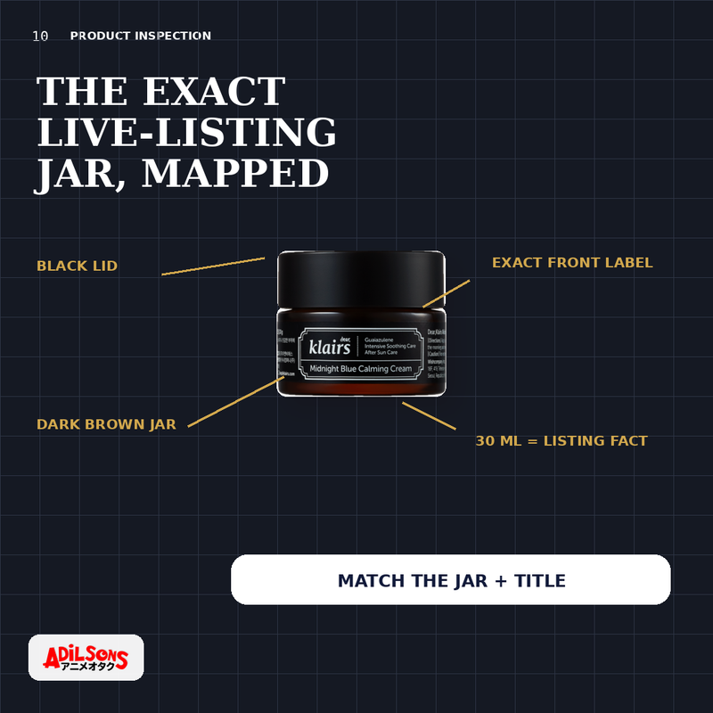 dear, klairs MIDNIGHT BLUE CALMING CREAM 30ML — creative 10