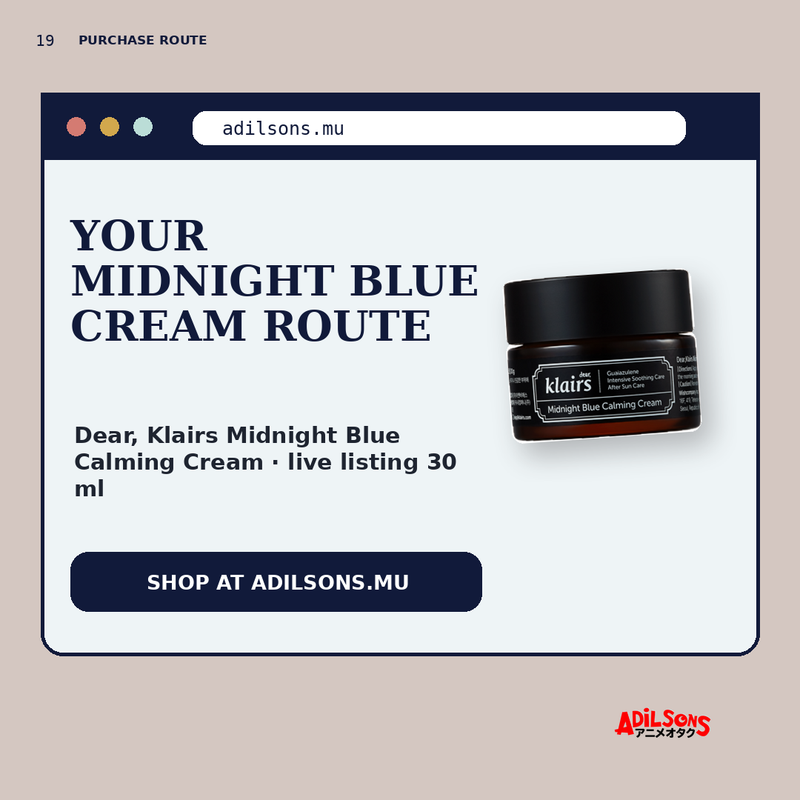 dear, klairs MIDNIGHT BLUE CALMING CREAM 30ML — creative 19