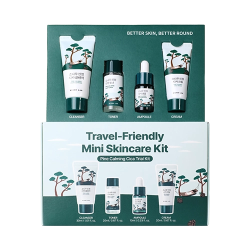 ROUND LAB PINE CALMING CICA TRIAL KIT(CLEANSER 30ML+TONER 20ML + AMPOULE 10ML+CREAM 20ML