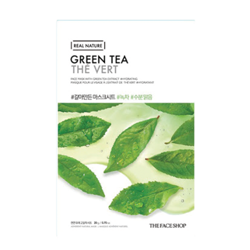 THE FACE SHOP REAL NATURE FACE MASK WITH GREEN TEA EXTRACT