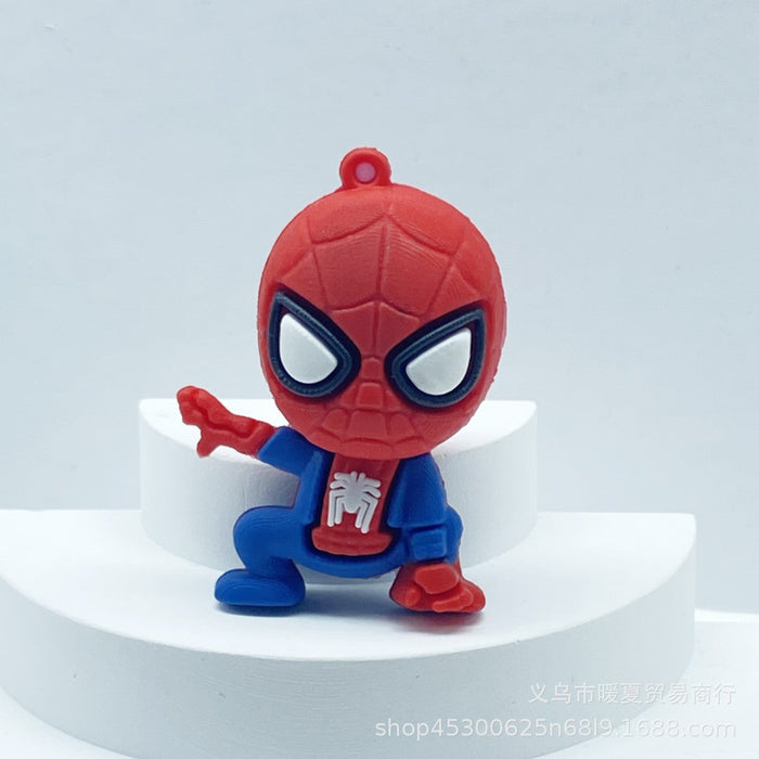 Marvel Spiderman Super Hero Landing PVC Keychain