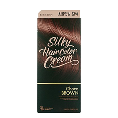 THE FACE SHOP SILKY HAIR COLOR CREAM (60G+60G+10G), CHOCO BROWN